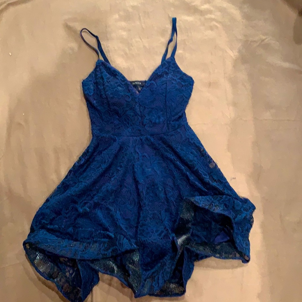 Navy Blue Lace Dress